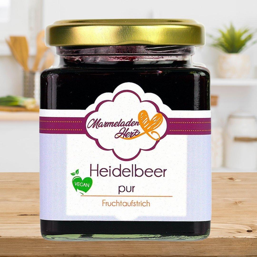 Heidelbeere pur Fruchtaufstrich - Marmeladenherz